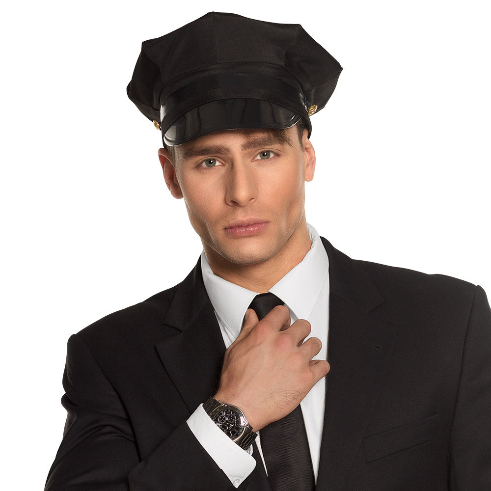 Casquette Chauffeur Noir Style Uniforme - Accessoire Déguisement