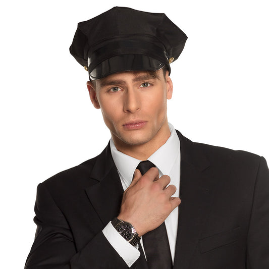 Casquette Chauffeur Noir Style Uniforme - Accessoire Déguisement