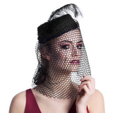Voile à Pois Noir Chic - Accessoire Vintage Rétro Élégant