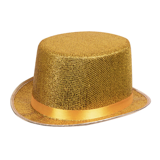 Haut-de-forme scintillant doré - Accessoire déguisement fête