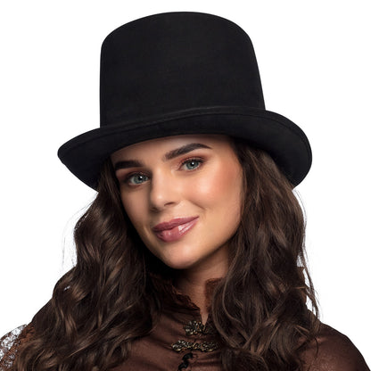 Haut de Forme Noir Élégant - Accessoire de Déguisement