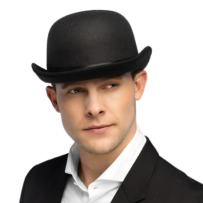Chapeau Melon Noir Feutre Adulte - Accessoire Déguisement