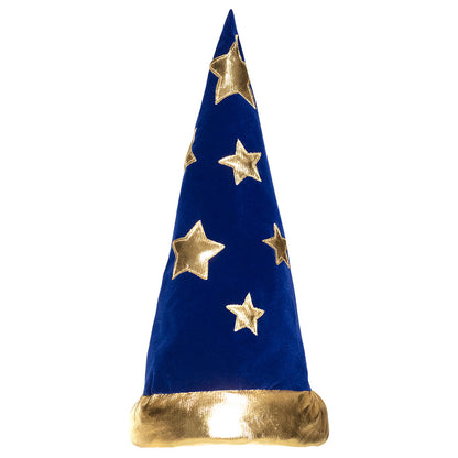 Chapeau Magicien Enfant Bleu Étoiles Or - Déguisement Sorcier