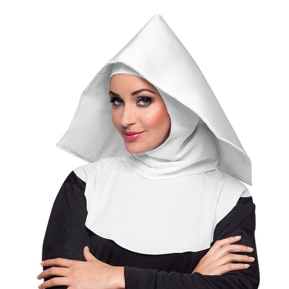 Coiffe Cornette Blanche - Accessoire Religieuse Médiéval