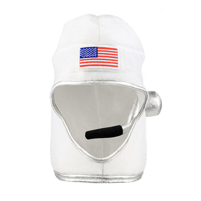 Casque Astronaute Blanc avec Drapeau USA - Déguisement Cosmonaut