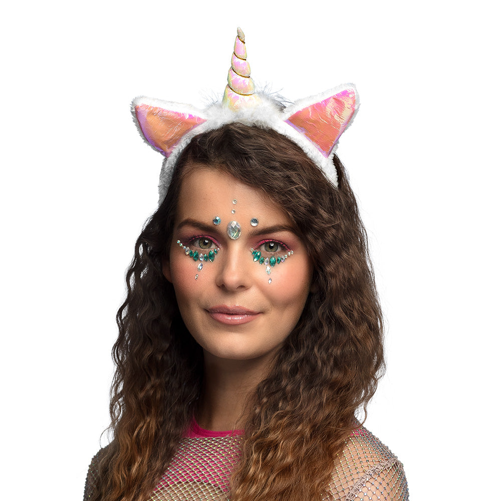 Serre-tête Licorne Irisé Rose - Accessoire Déguisement Fête
