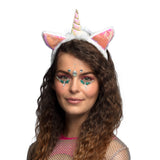 Serre-tête Licorne Irisé Rose - Accessoire Déguisement Fête