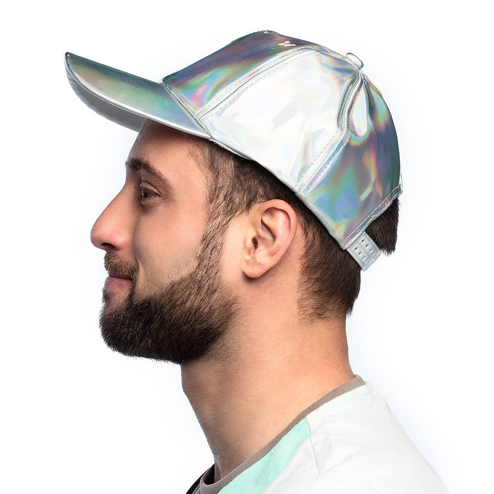 Casquette Holographique Arc-en-ciel Brillante pour Adulte