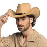 Chapeau Cowboy Beige Velours Adulte Accessoire Western
