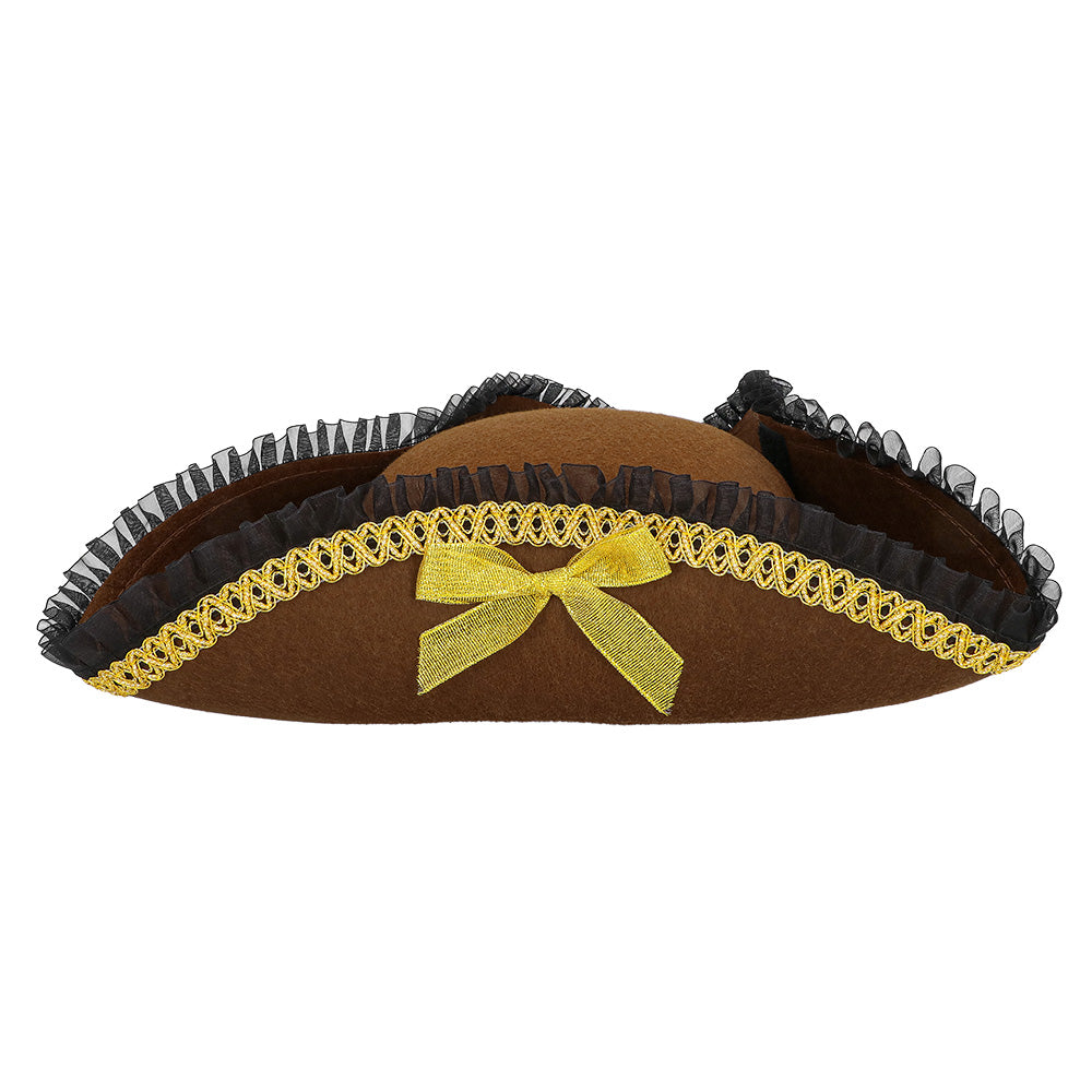 Chapeau Tricorne Pirate Marron Enfant - Accessoire Déguisement