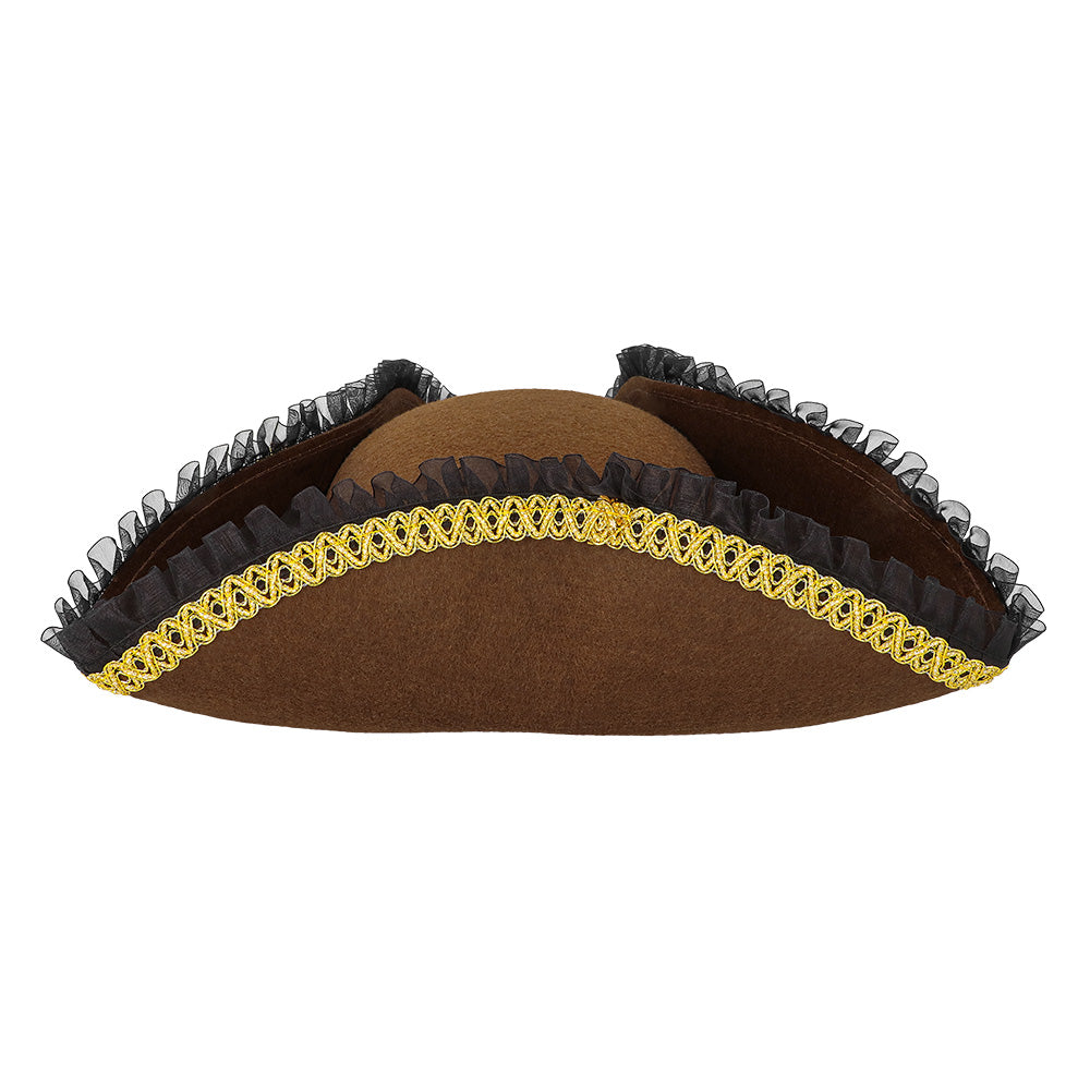 Chapeau Tricorne Pirate Marron Enfant - Accessoire Déguisement