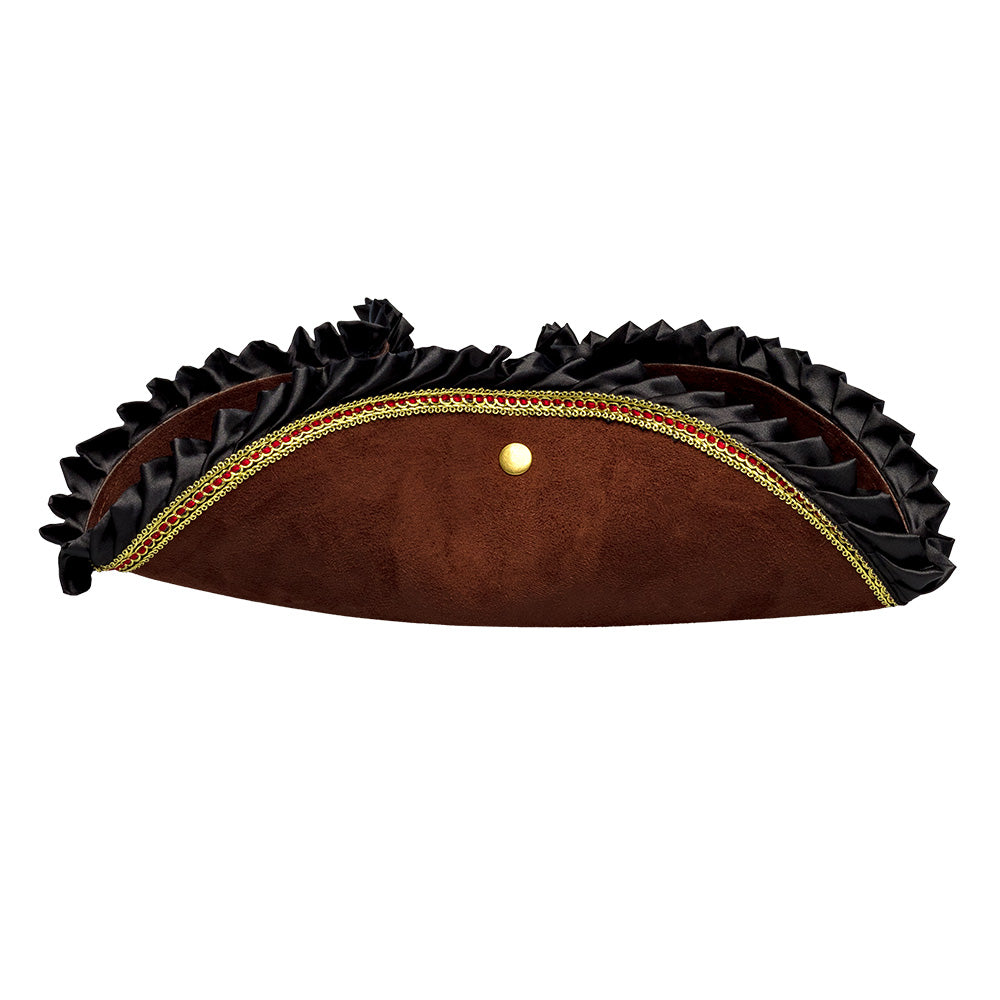 Tricorne Pirate Marron Luxe - Chapeau Pirate Adulte