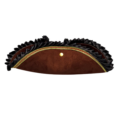 Tricorne Pirate Marron Luxe - Chapeau Pirate Adulte