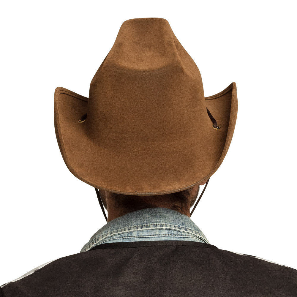 Chapeau Cowboy Marron avec Cordon - Déguisement Western