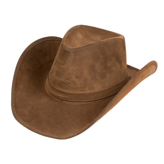Chapeau Cowboy Marron Suédine - Accessoire Western Authentique