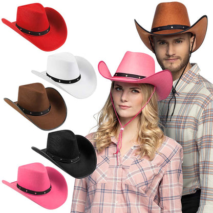Chapeau Cowboy Adulte avec Bandeau Strass | 6 Coloris