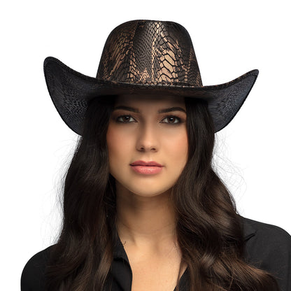 Chapeau Cowboy Noir en Filet Aéré - Accessoire Western