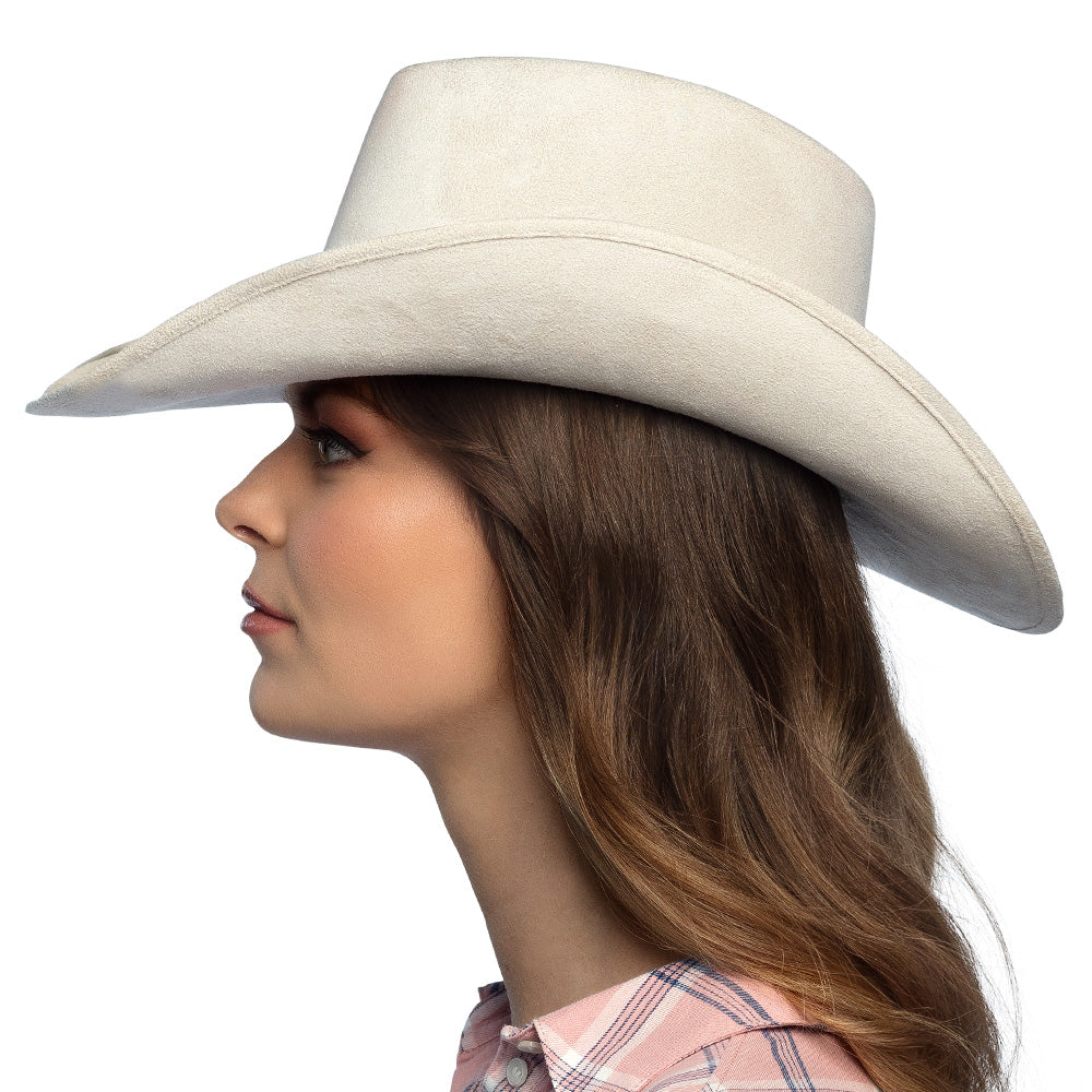 Chapeau Cowboy Blanc avec Bandeau Navajo et Crâne de Taureau