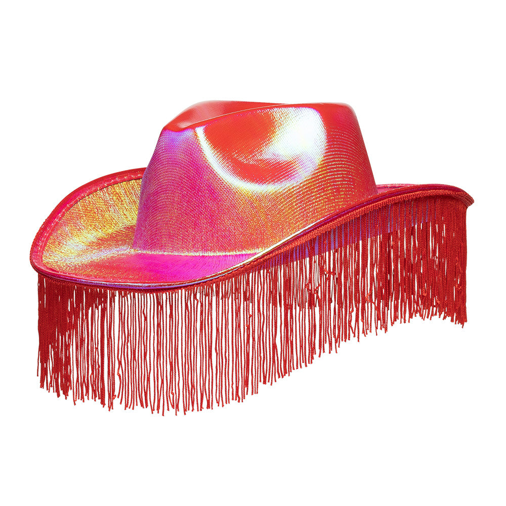 Chapeau Cowboy Frangé Métallisé Couleur - Accessoire Déguisement