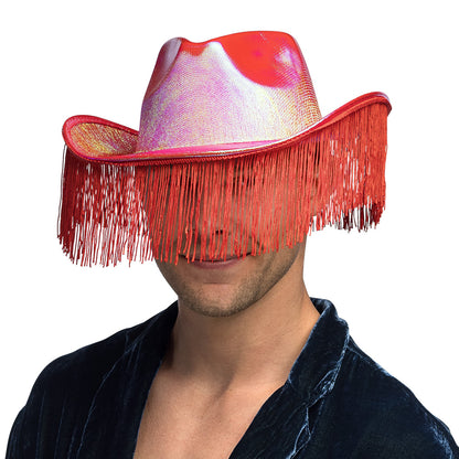Chapeau Cowboy Frangé Métallisé Couleur - Accessoire Déguisement