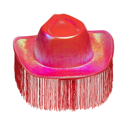 Chapeau Cowboy Frangé Métallisé Couleur - Accessoire Déguisement