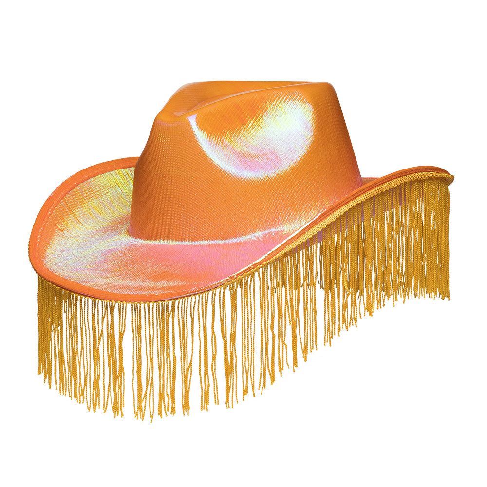 Chapeau Cowboy Frangé Métallisé Couleur - Accessoire Déguisement