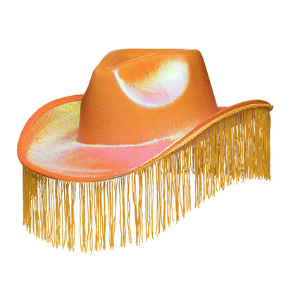 Chapeau Cowboy Frangé Métallisé Couleur - Accessoire Déguisement