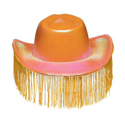 Chapeau Cowboy Frangé Métallisé Couleur - Accessoire Déguisement