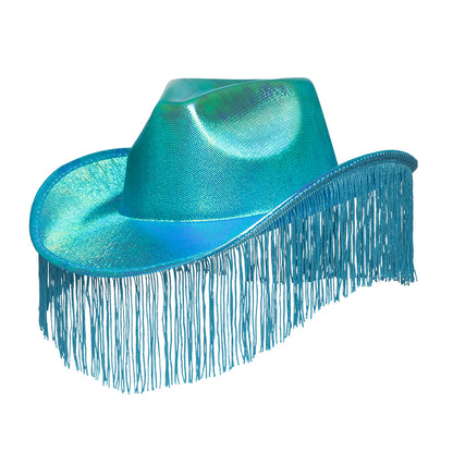 Chapeau Cowboy Frangé Métallisé Couleur - Accessoire Déguisement