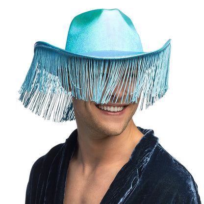Chapeau Cowboy Frangé Métallisé Couleur - Accessoire Déguisement