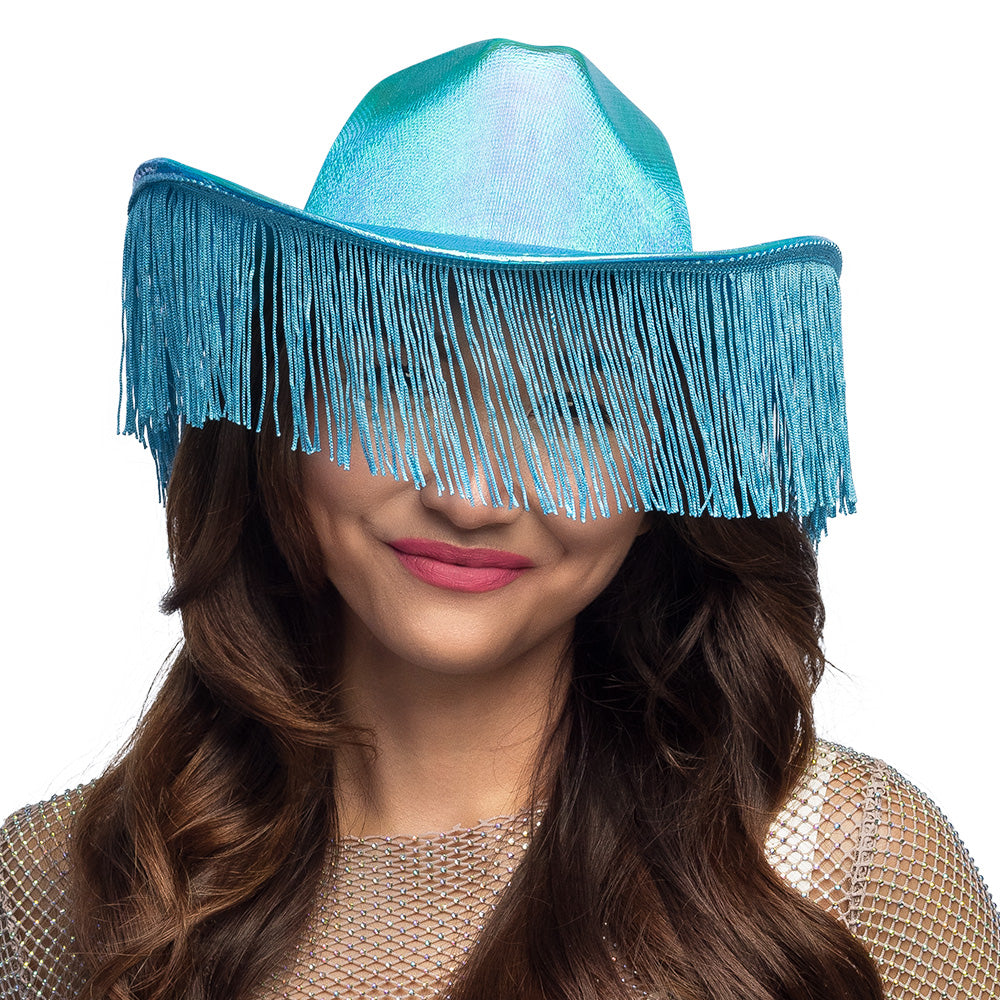 Chapeau Cowboy Frangé Métallisé Couleur - Accessoire Déguisement