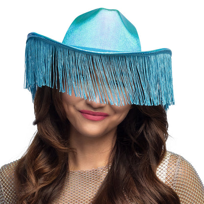 Chapeau Cowboy Frangé Métallisé Couleur - Accessoire Déguisement