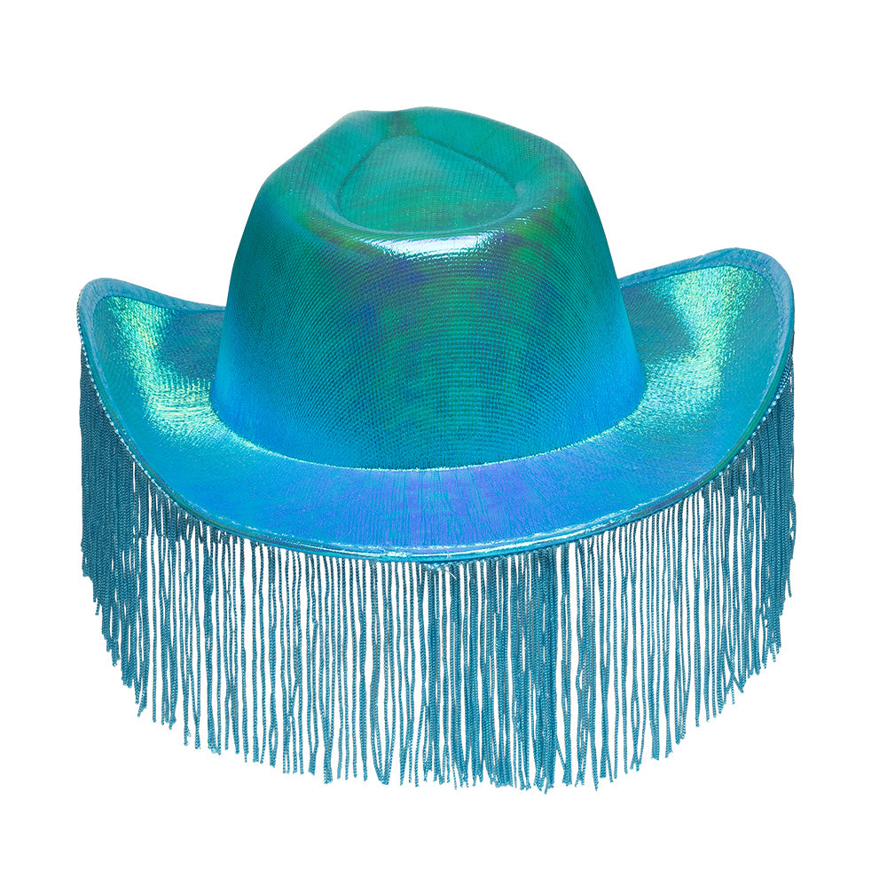Chapeau Cowboy Frangé Métallisé Couleur - Accessoire Déguisement