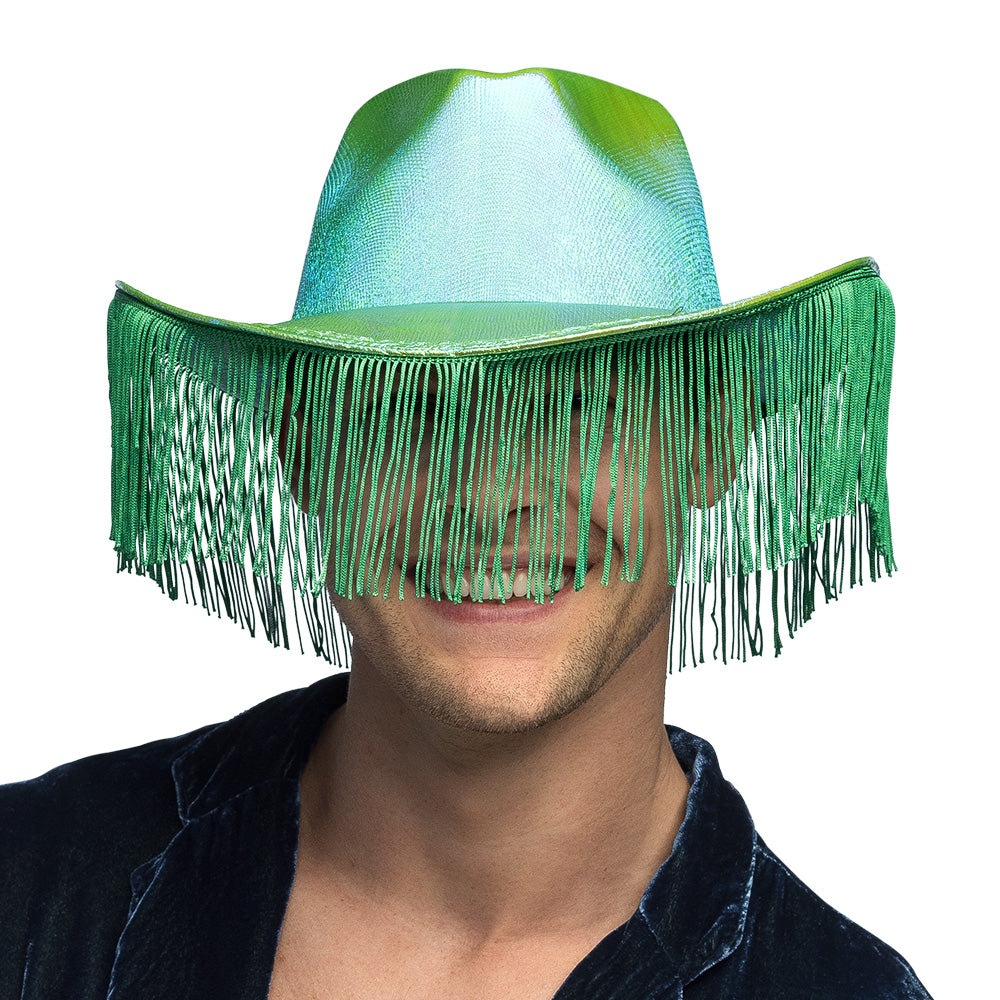 Chapeau Cowboy Frangé Métallisé Couleur - Accessoire Déguisement