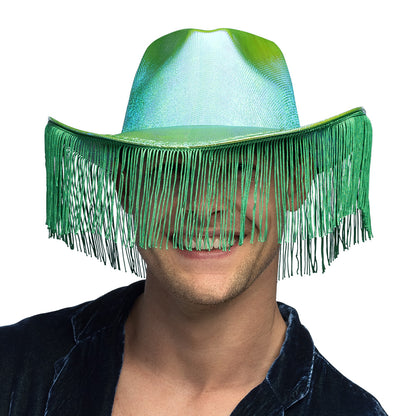 Chapeau Cowboy Frangé Métallisé Couleur - Accessoire Déguisement