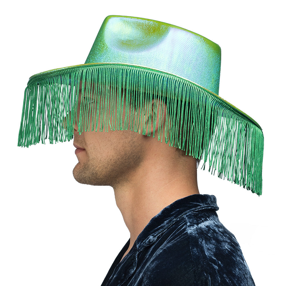 Chapeau Cowboy Frangé Métallisé Couleur - Accessoire Déguisement
