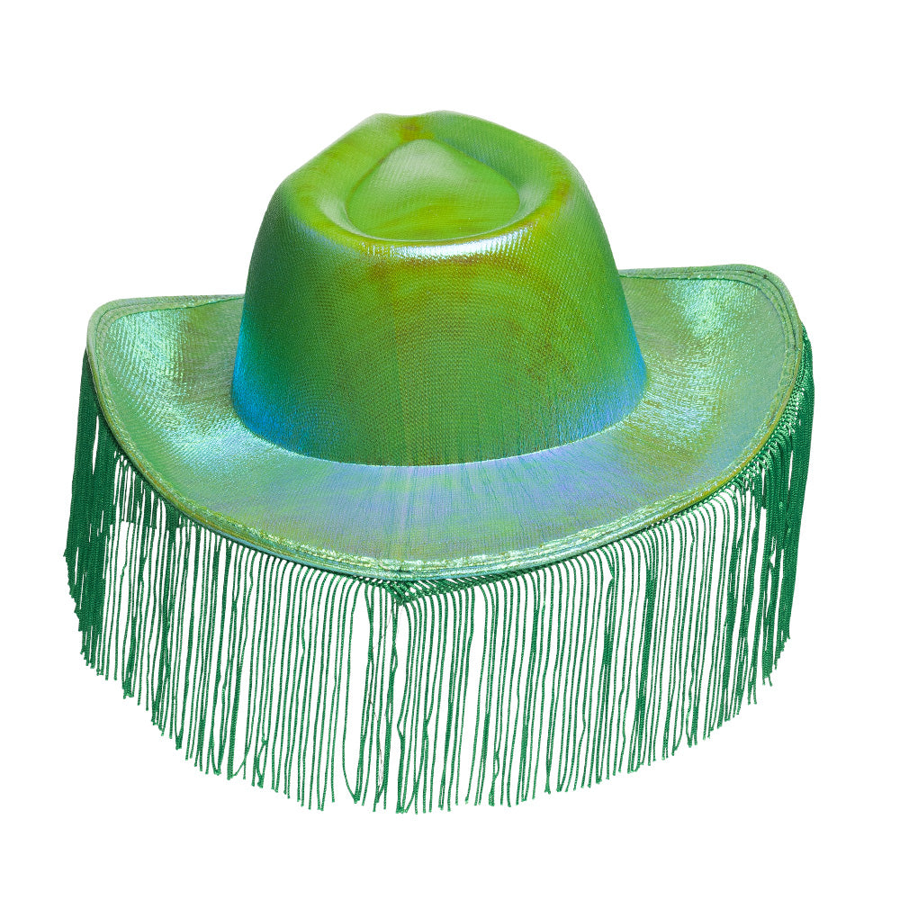 Chapeau Cowboy Frangé Métallisé Couleur - Accessoire Déguisement