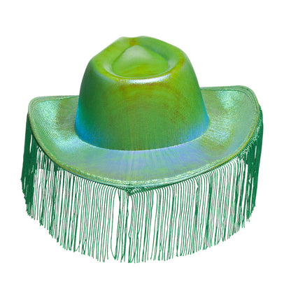 Chapeau Cowboy Frangé Métallisé Couleur - Accessoire Déguisement