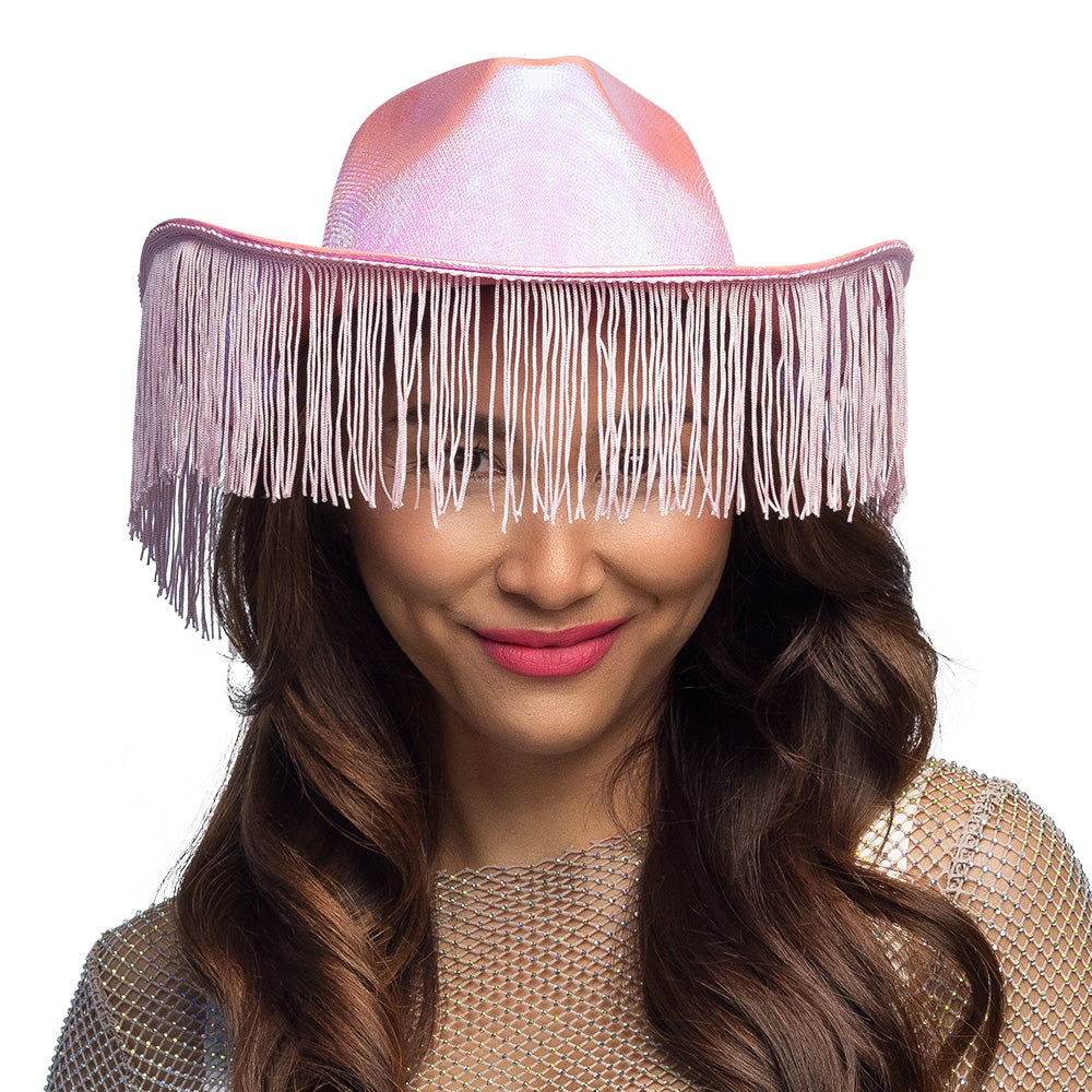 Chapeau Cowboy Frangé Métallisé Couleur - Accessoire Déguisement