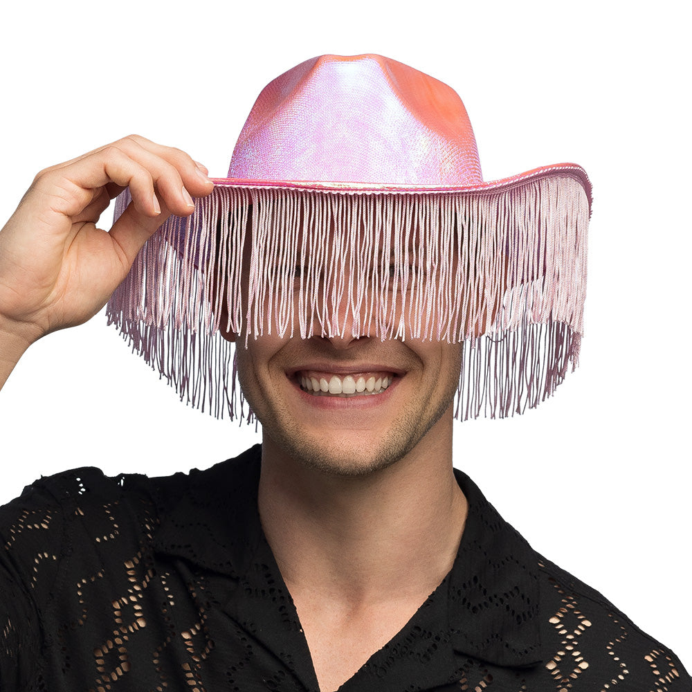Chapeau Cowboy Frangé Métallisé Couleur - Accessoire Déguisement