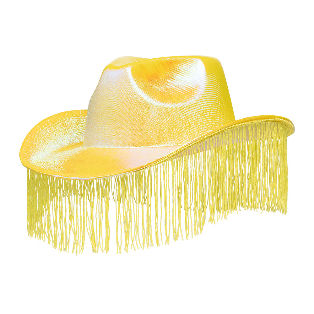 Chapeau Cowboy Frangé Métallisé Couleur - Accessoire Déguisement