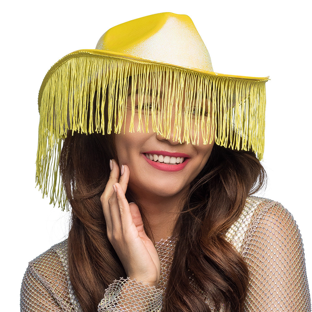 Chapeau Cowboy Frangé Métallisé Couleur - Accessoire Déguisement