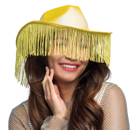 Chapeau Cowboy Frangé Métallisé Couleur - Accessoire Déguisement