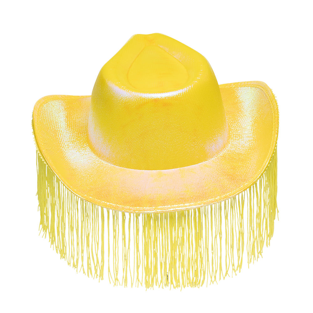 Chapeau Cowboy Frangé Métallisé Couleur - Accessoire Déguisement