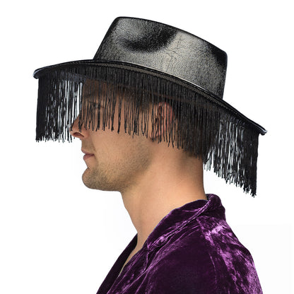 Chapeau Cowboy Frangé Métallisé Couleur - Accessoire Déguisement