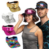 Visière Paillettes Arc-en-Ciel - Accessoire Disco Party Adulte
