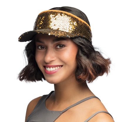 Visière Paillettes Arc-en-Ciel - Accessoire Disco Party Adulte