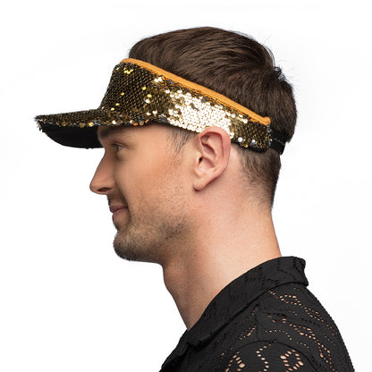 Visière Paillettes Arc-en-Ciel - Accessoire Disco Party Adulte