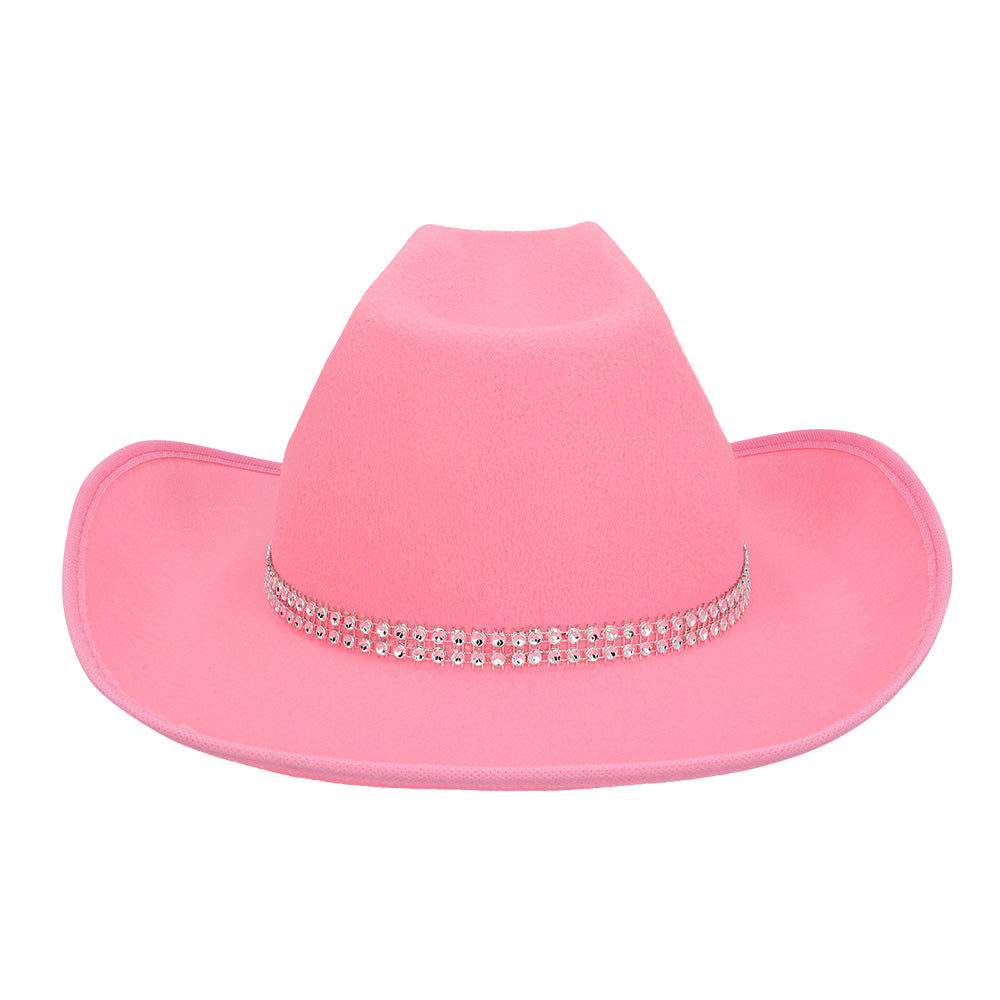 Chapeau Cowboy Rose Paillettes Étoile Adulte Festif
