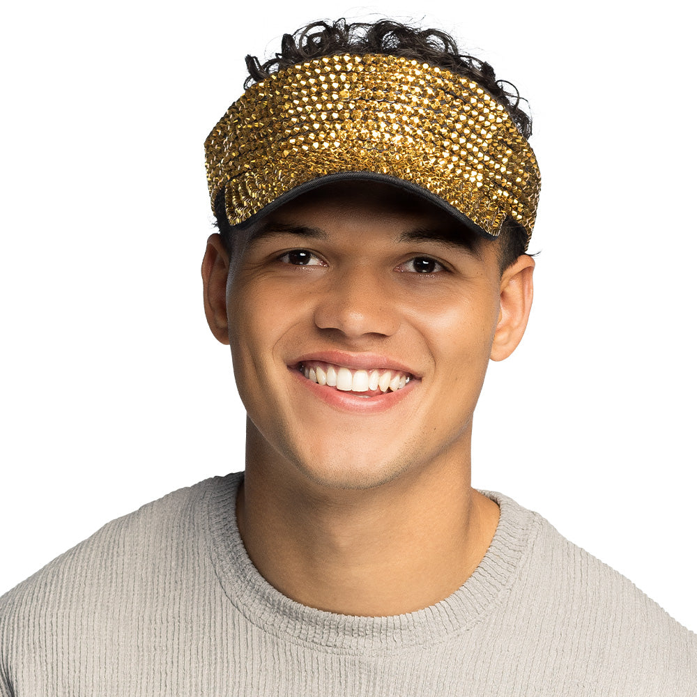 Casquette Sequins Or Paillettes - Accessoire Disco Party Chic